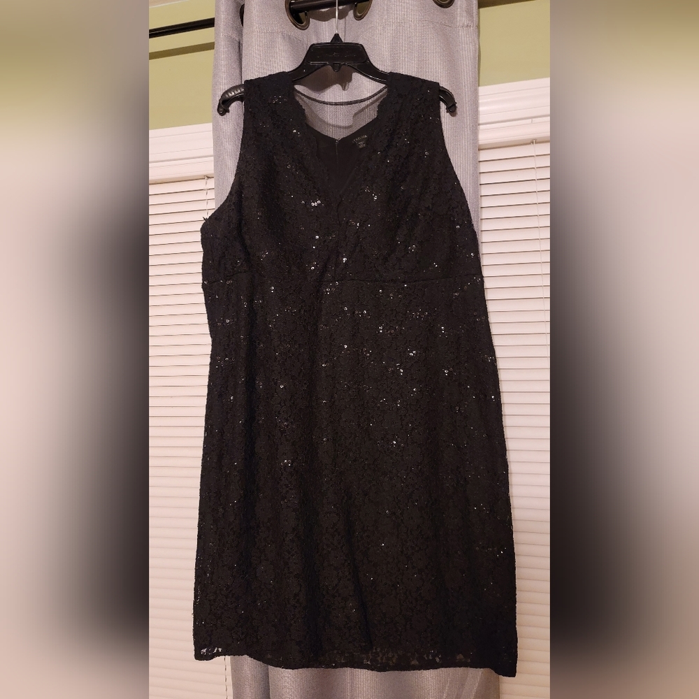 Womens black evening dress